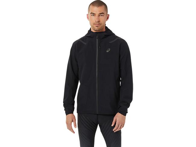 Black Asics Accelerate Men's Jackets | KQZC-16058