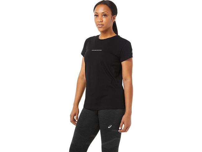 Black Asics Race Women's Short Sleeve Tops | TIKF-27085