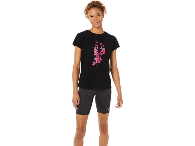 Black Asics Sakura Women's Short Sleeve Tops | DJLX-63805