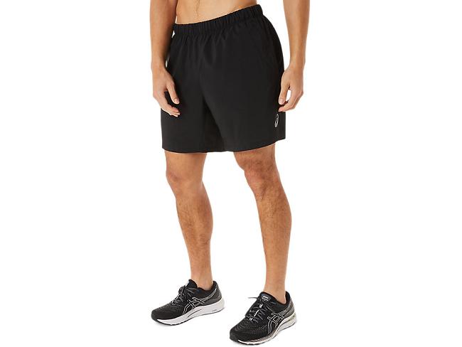 Black Asics Sports Men's Shorts | VXZQ-46195