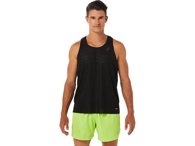 Black Asics Ventilate Men's Tank Tops | FTGL-39825