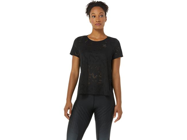 Black Asics Ventilate Women's Short Sleeve Tops | VCEJ-41397