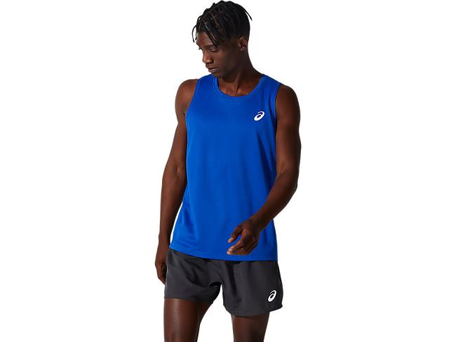 Blue Asics Core Men's Tank Tops | VJIC-39265