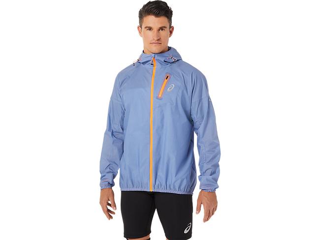 Blue Asics Fujitrail Men's Jackets | BINV-84750