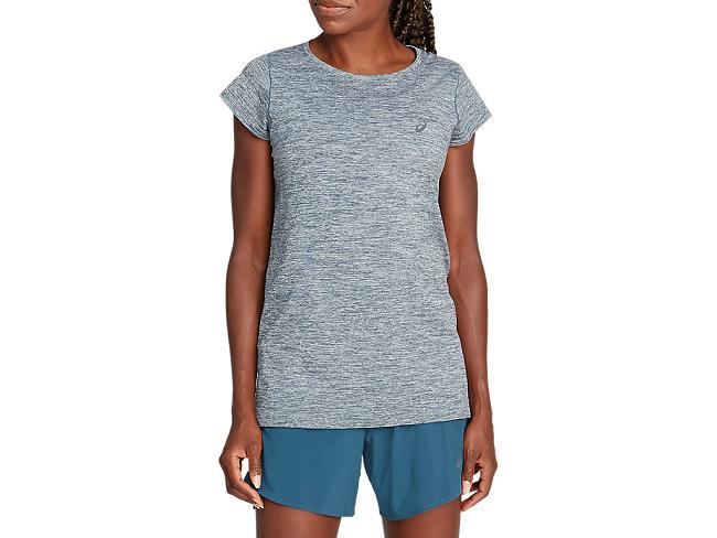 Blue Asics Race Women's Short Sleeve Tops | DONI-60352