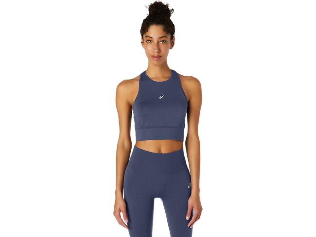 Blue Asics Seamless Women's Short Sleeve Tops | SGNA-35891