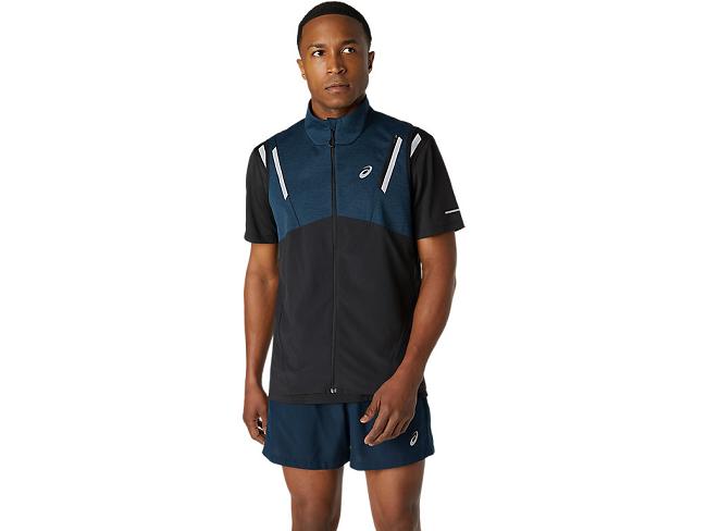 Blue / Black Asics Lite-show Men's Jackets | ISDV-19247