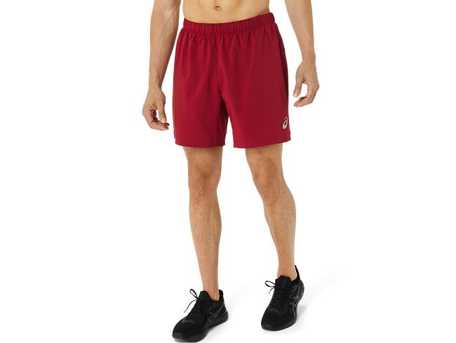 Burgundy Asics Sport Woven 2-in-1 Men's Shorts | DVPF-43067