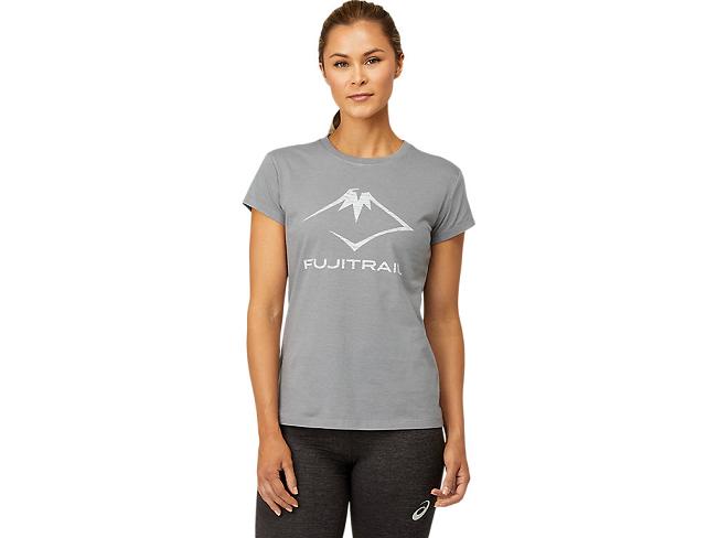 Deep Grey Asics Fuji Trail Tea Women's Short Sleeve Tops | BNZU-46597