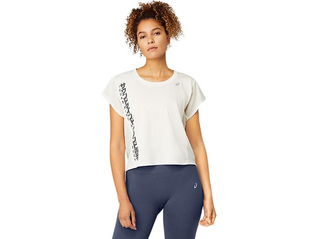 Deep Grey Asics Run Women's Short Sleeve Tops | RAJW-49863