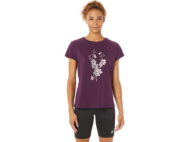 Deep Purple Asics Sakura Women's Short Sleeve Tops | QFPZ-91786