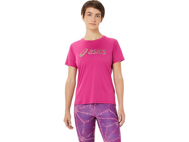 Fuchsia Red Asics Sakura Women's Short Sleeve Tops | XBFE-78324