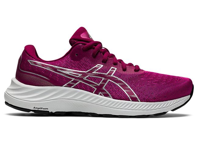 Fuchsia Red / Silver Asics Gel Women's Running Shoes | VXOY-73049