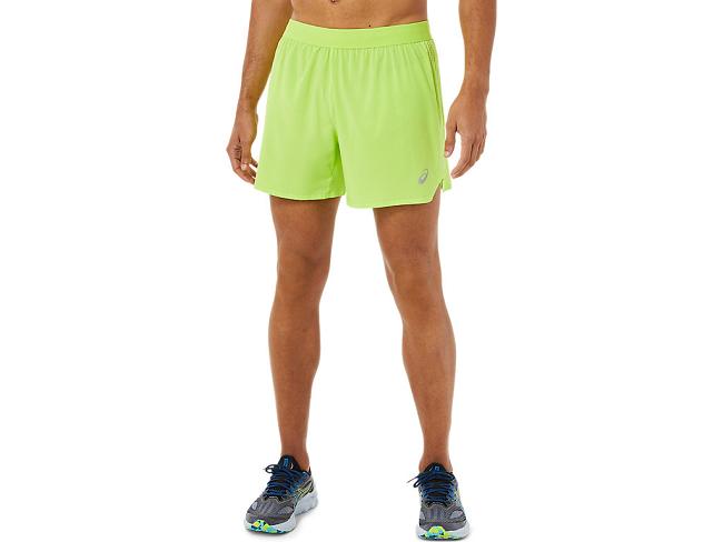 Green Asics Road Men's Shorts | UEIL-91834