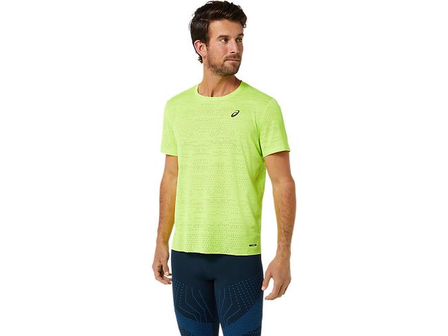 Green Asics Ventilate Men's Short Sleeve Tops | SQXV-60942