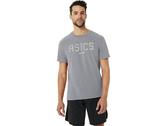 Grey / White Asics Japan Men's Short Sleeve Tops | ESDO-85601