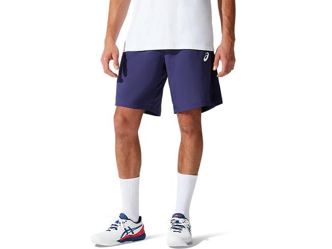 Navy Asics Court Men's Shorts | VMOK-02893