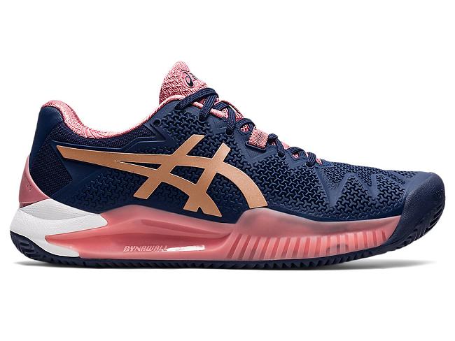 Navy / Rose Gold Asics Gel-resolution 8 Women's Tennis Shoes | ZOUK-41685