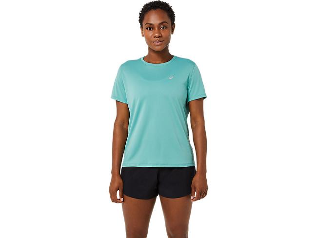 Olive Asics Katakana Women's Short Sleeve Tops | WFTU-20765