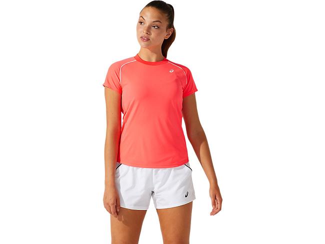 Pink Asics Court Women's Short Sleeve Tops | DWTV-26371