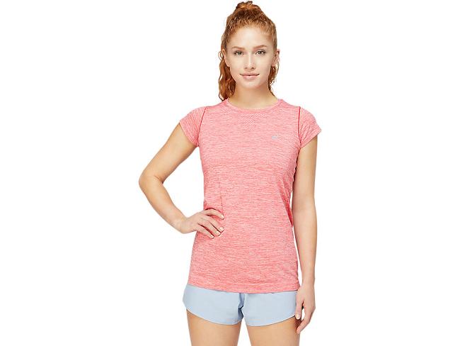 Pink Asics Race Women's Short Sleeve Tops | GEPR-32145