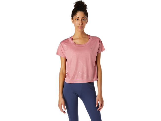 Rose Asics Nagare Women's Short Sleeve Tops | CGPW-17526