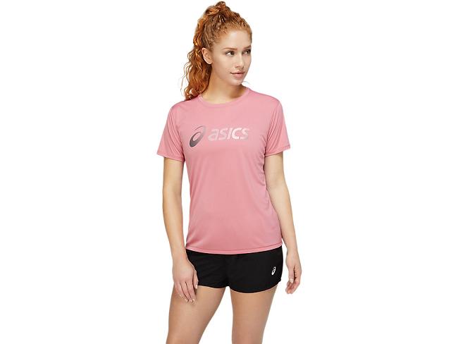 Rose Asics Nagare Women's Short Sleeve Tops | FXSP-54683