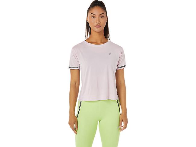 Rose Asics Race Women's Short Sleeve Tops | DLZJ-12056