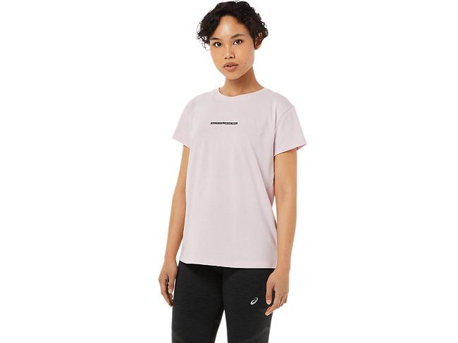 Rose Asics Race Women's Short Sleeve Tops | UVXA-69284