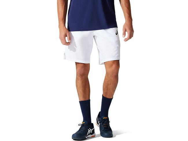 White Asics Court Men's Shorts | SVIF-54261