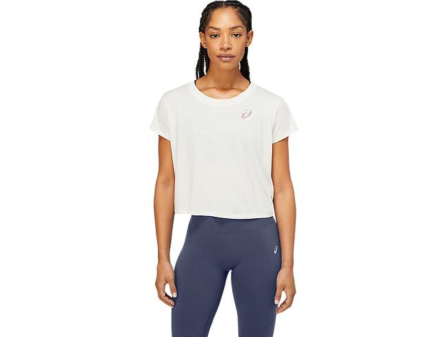 White Asics Nagare Women's Short Sleeve Tops | VCFE-62741