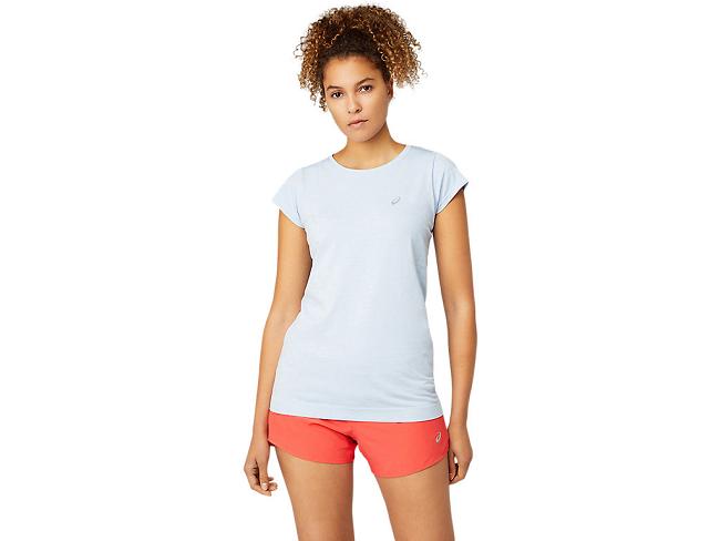 White Asics Race Women's Short Sleeve Tops | MJQB-04317