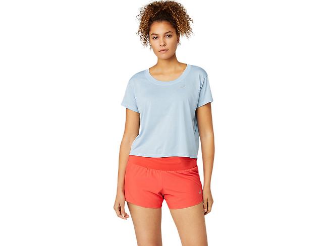 White Asics Race Women's Short Sleeve Tops | QFOS-68254