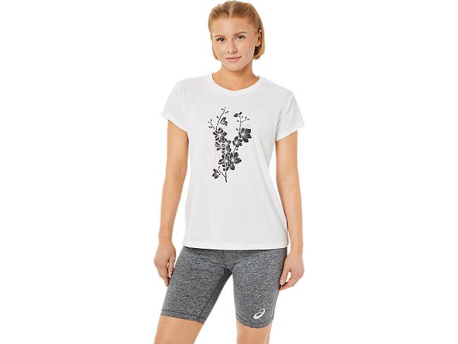 White Asics Sakura Women's Short Sleeve Tops | PKOM-56290