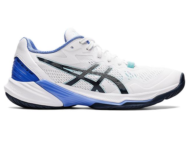 White / Blue Asics Sky Elite Ff 2 Women's Volleyball Shoes | BZPF-05781