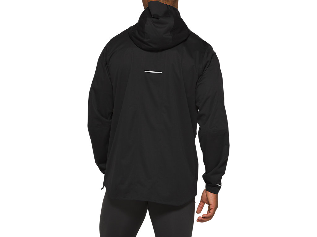 Black Asics Accelerate Men's Jackets | WNAK-39746