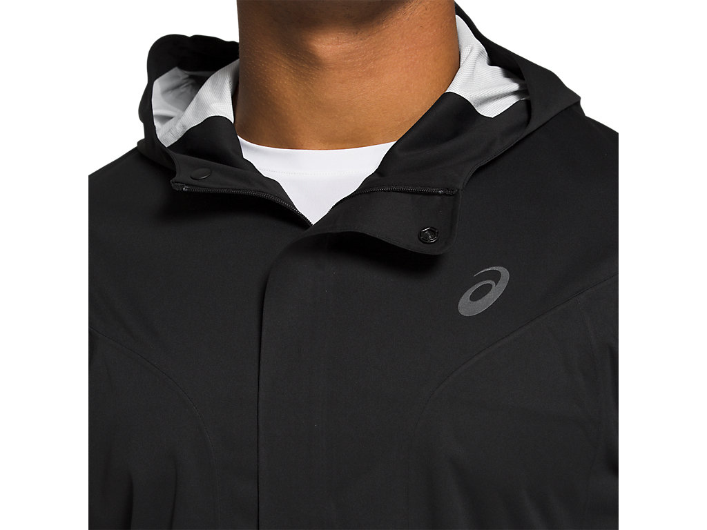 Black Asics Accelerate Men's Jackets | WNAK-39746