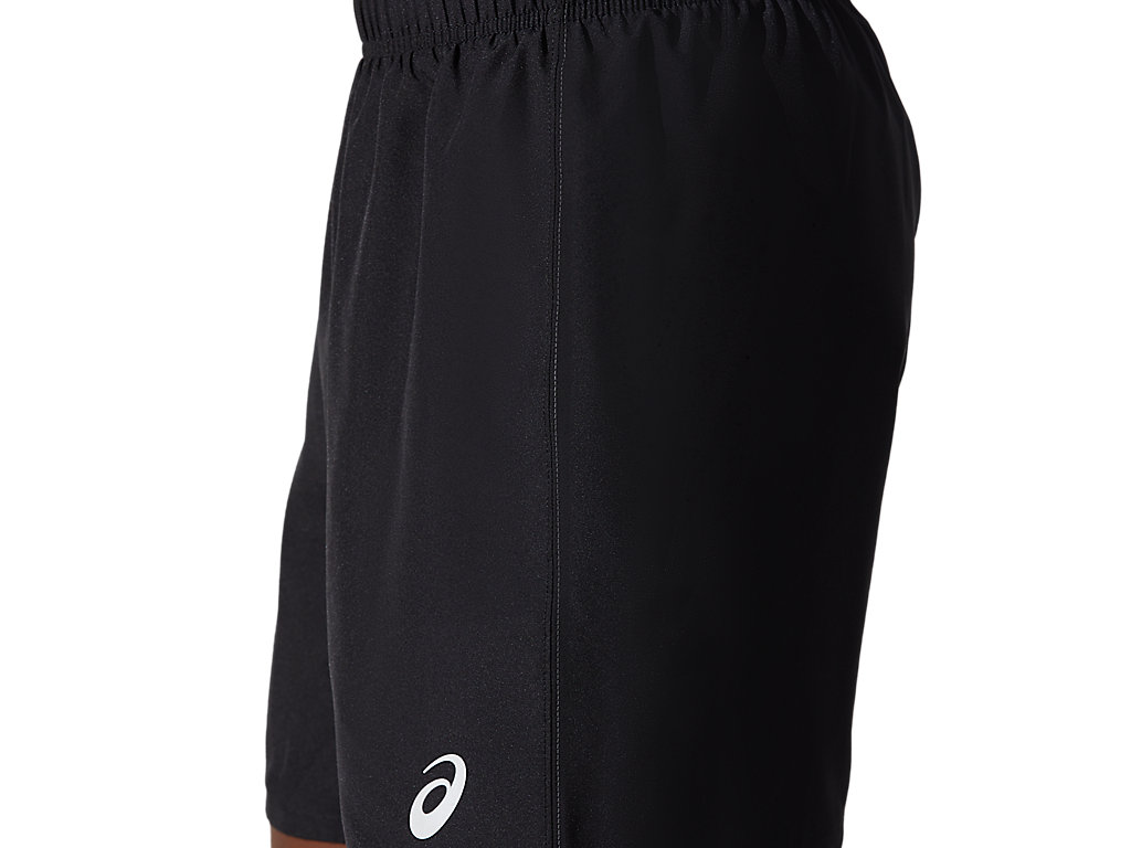 Black Asics Core Men's Shorts | DXJW-46785