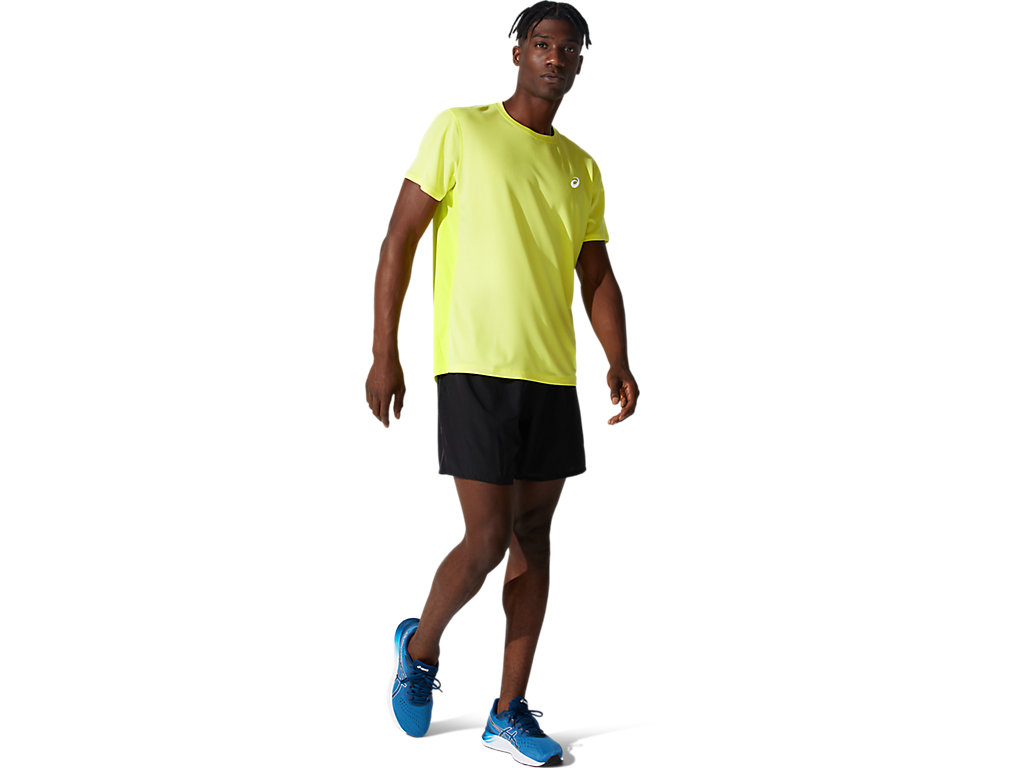 Black Asics Core Men's Shorts | DXJW-46785