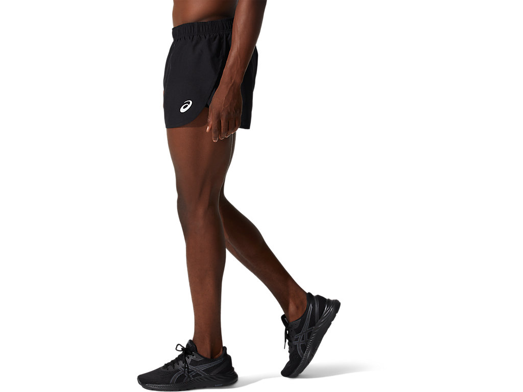 Black Asics Core Men's Shorts | RKTH-84150