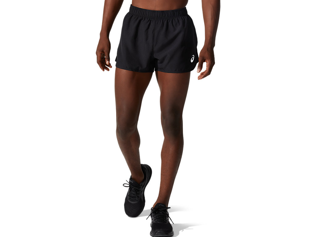 Black Asics Core Men\'s Shorts | RKTH-84150