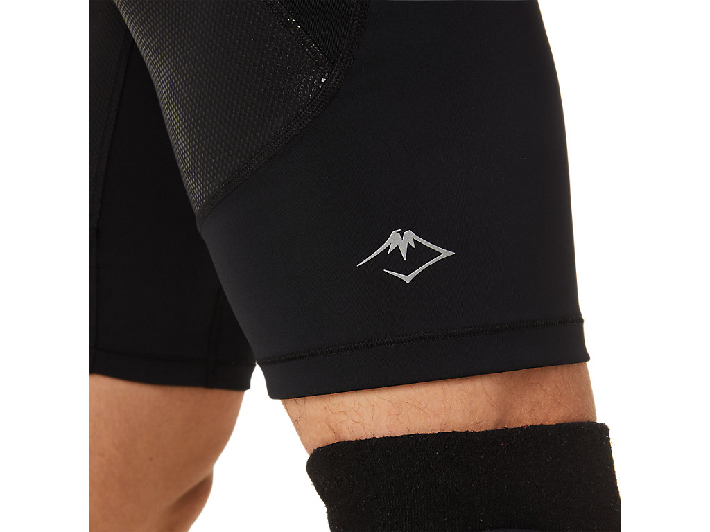 Black Asics Fujitrail Men's Shorts | ZJEX-26098