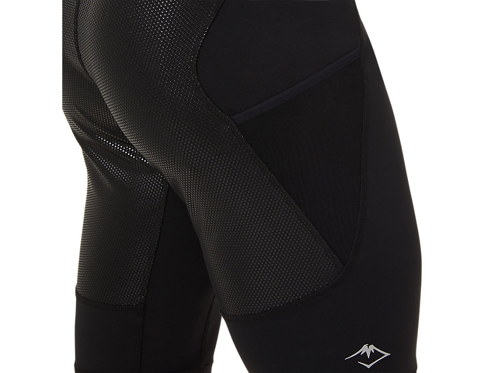 Black Asics Fujitrail Men's Shorts | ZJEX-26098