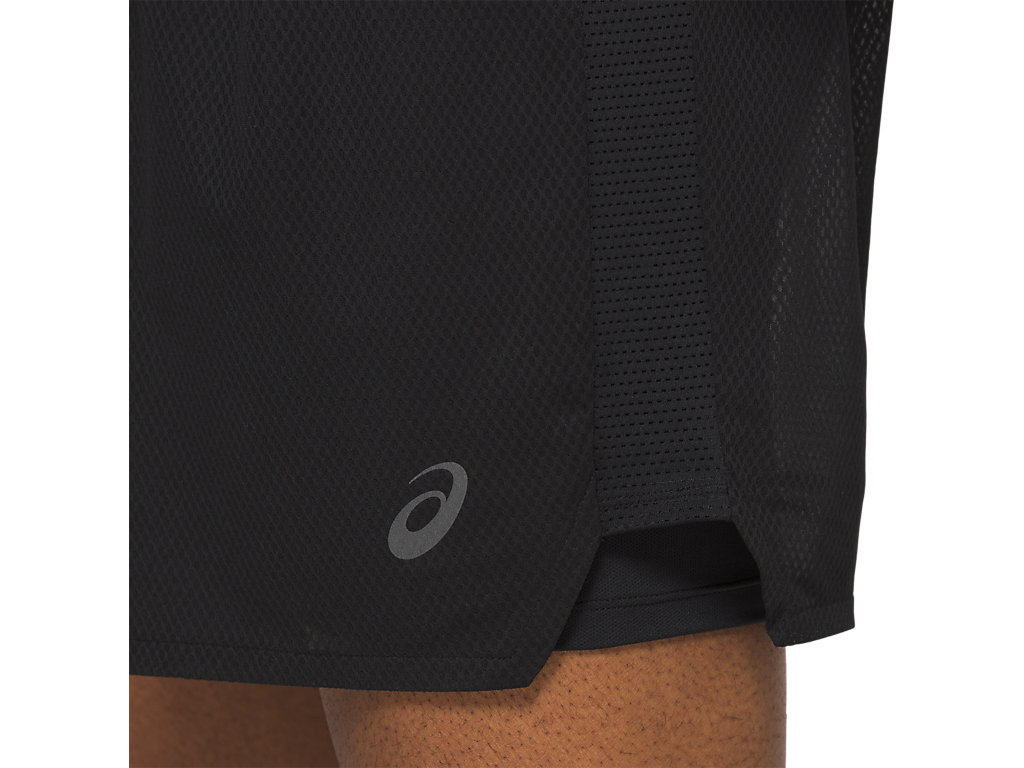 Black Asics Ventilate Men's Shorts | MGBP-30681