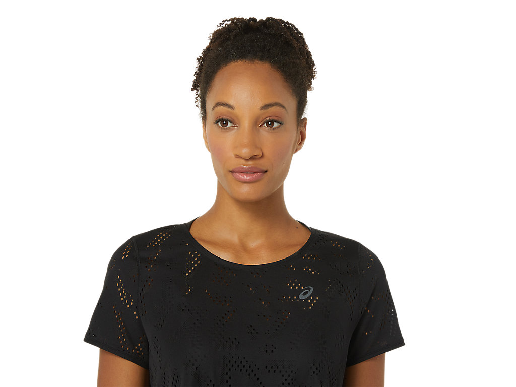 Black Asics Ventilate Women's Short Sleeve Tops | VCEJ-41397