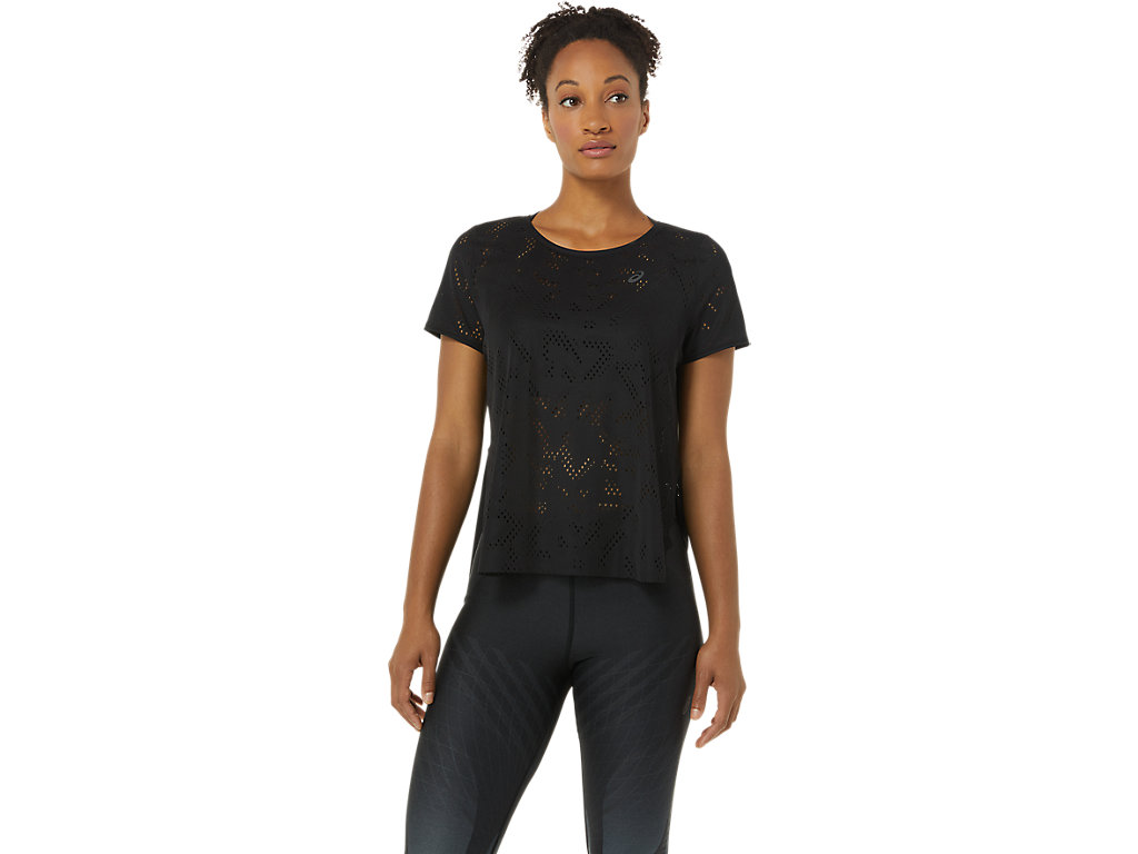 Black Asics Ventilate Women\'s Short Sleeve Tops | VCEJ-41397