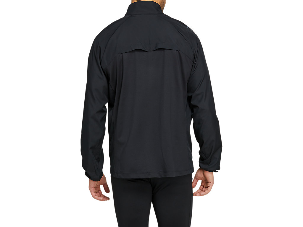 Black / Grey Asics Icon Men's Jackets | KNYP-83604