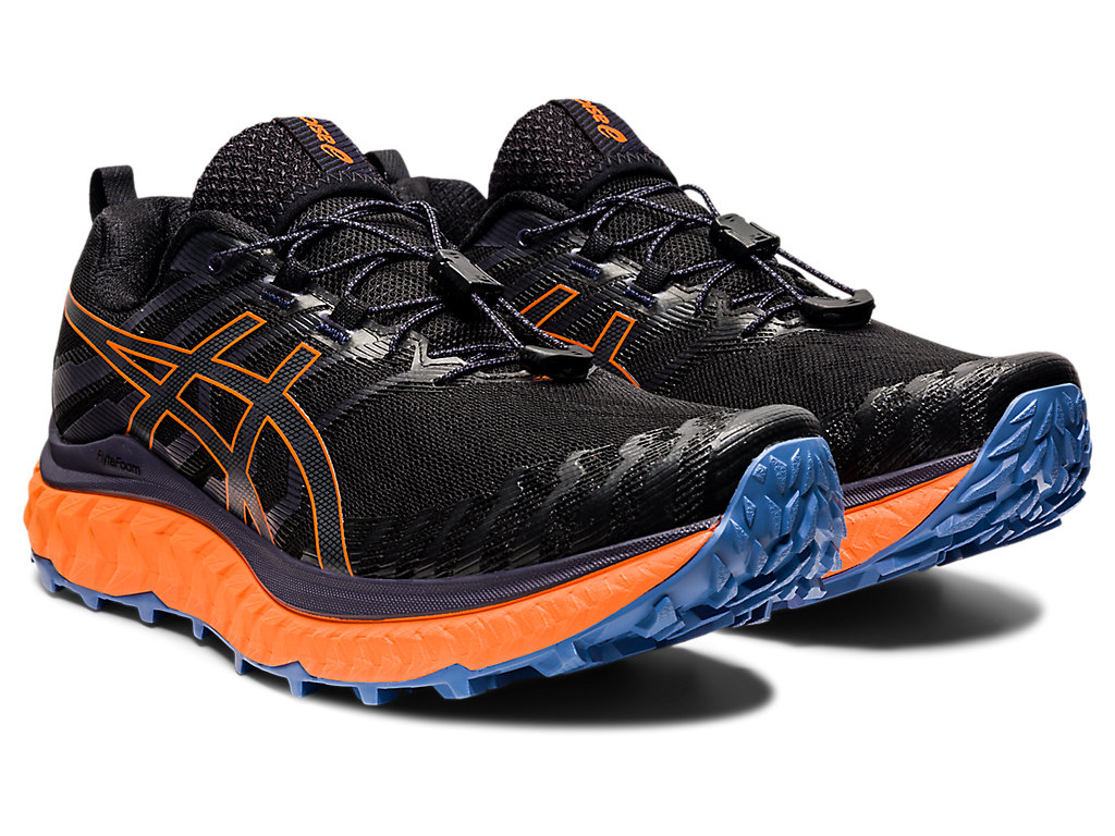 Black / Orange Asics Trabuco Max Men's Trail Running Shoes | HUBD-69350