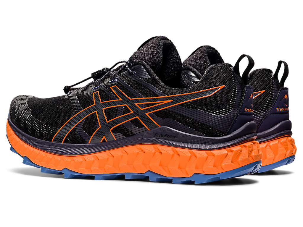 Black / Orange Asics Trabuco Max Men's Trail Running Shoes | HUBD-69350