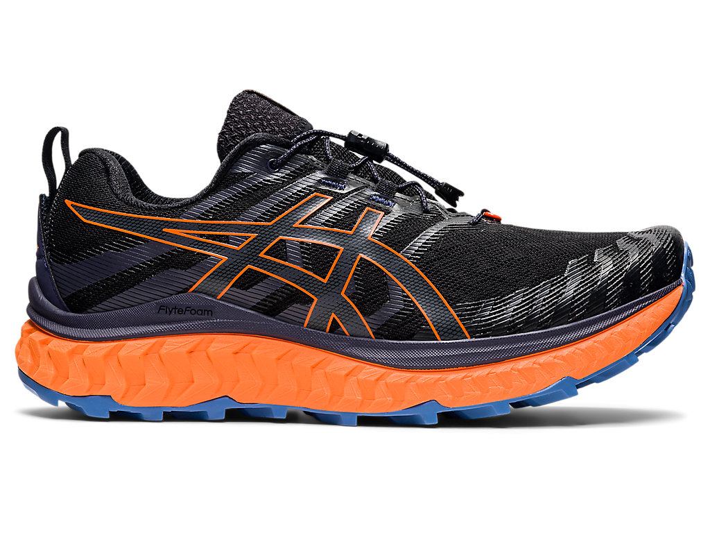 Black / Orange Asics Trabuco Max Men\'s Trail Running Shoes | HUBD-69350